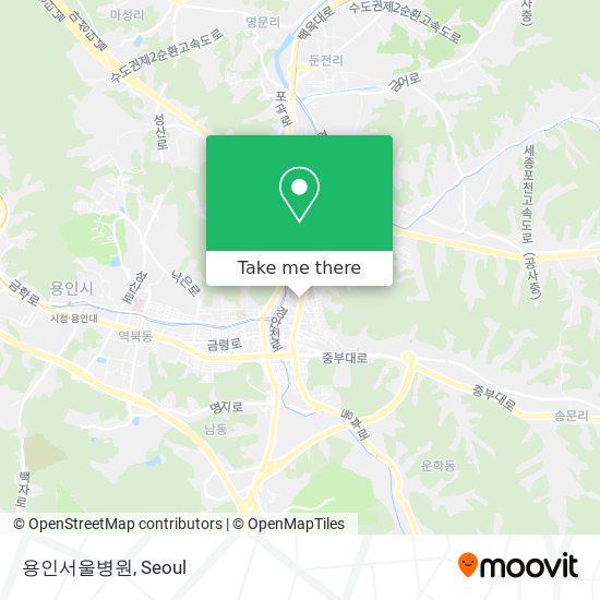 용인서울병원 map
