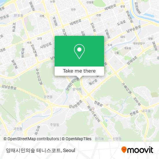 양재시민의숲 테니스코트 map