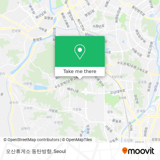 오산휴게소 동탄방향 map