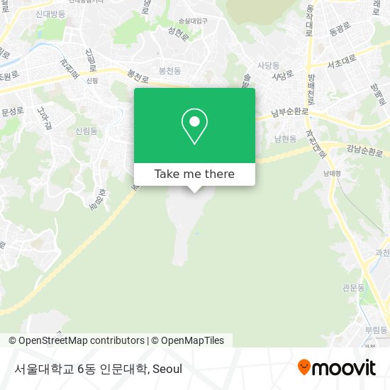 서울대학교 6동 인문대학 map