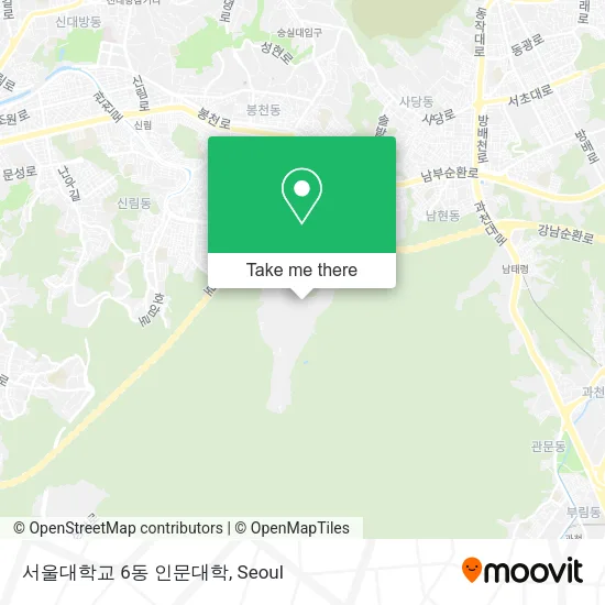 서울대학교 6동 인문대학 map
