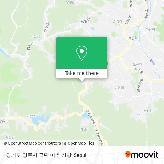 How to Get to 경기도 양주시 극단 미추 산방 in 양주시, 경기도 by Bus or Subway?