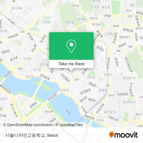 서울디자인고등학교 map