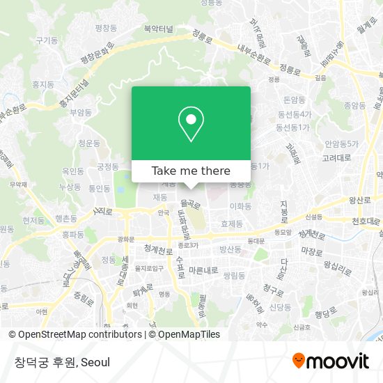 창덕궁 후원 map