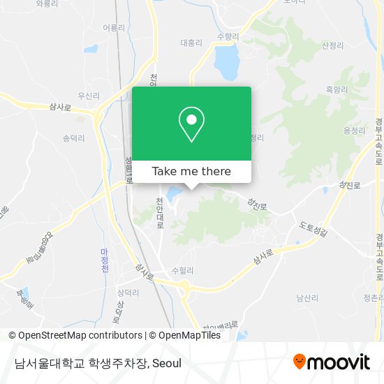 남서울대학교 학생주차장 map