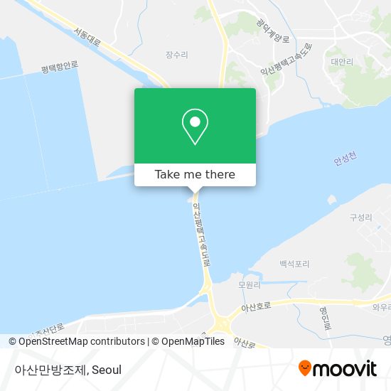 아산만방조제 map