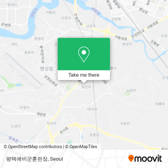 평택예비군훈련장 map