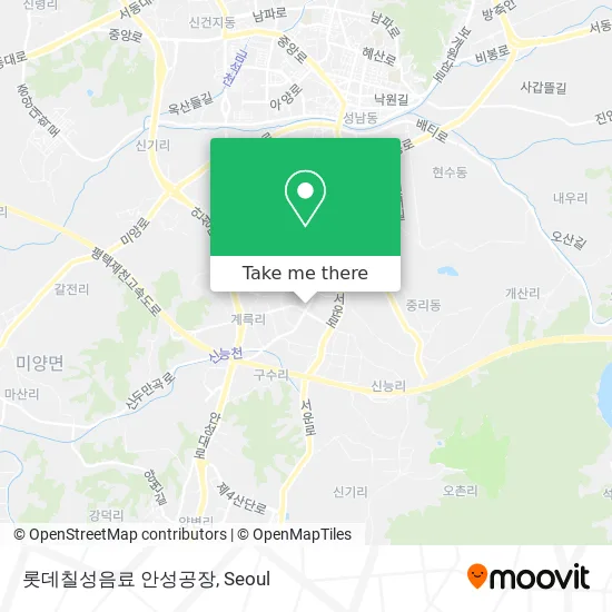 롯데칠성음료 안성공장 map