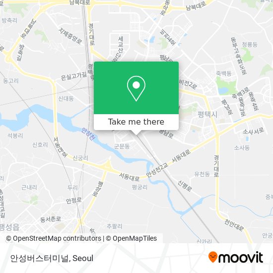 안성버스터미널 map