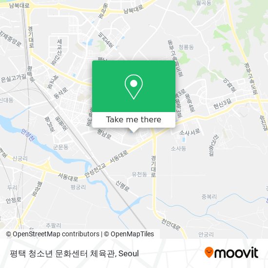 평택 청소년 문화센터 체육관 map