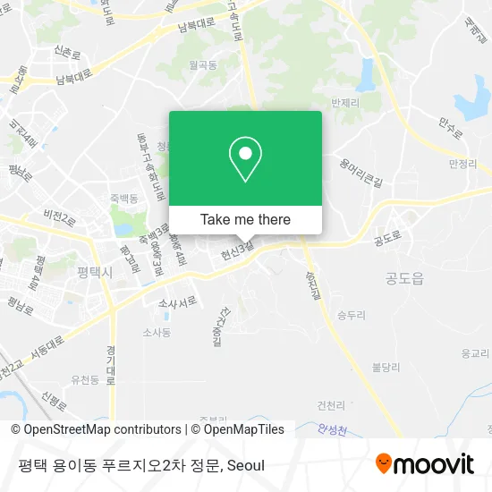 평택 용이동 푸르지오2차 정문 map