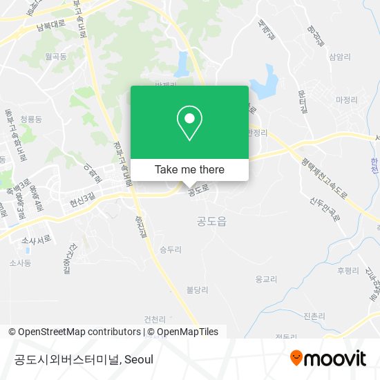 공도시외버스터미널 map