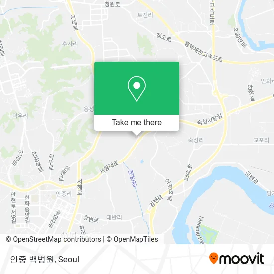 안중 백병원 map