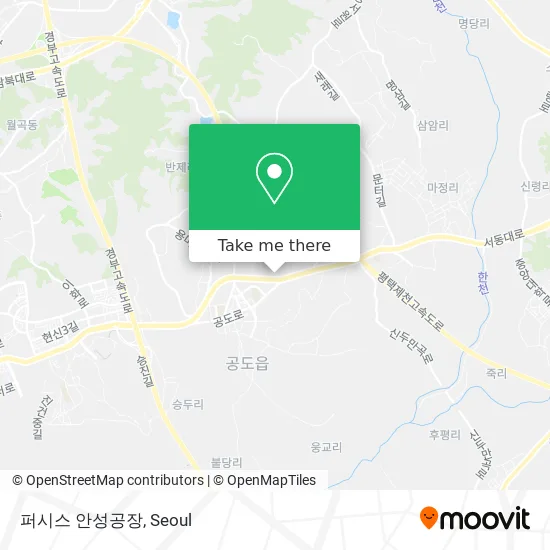 퍼시스 안성공장 map
