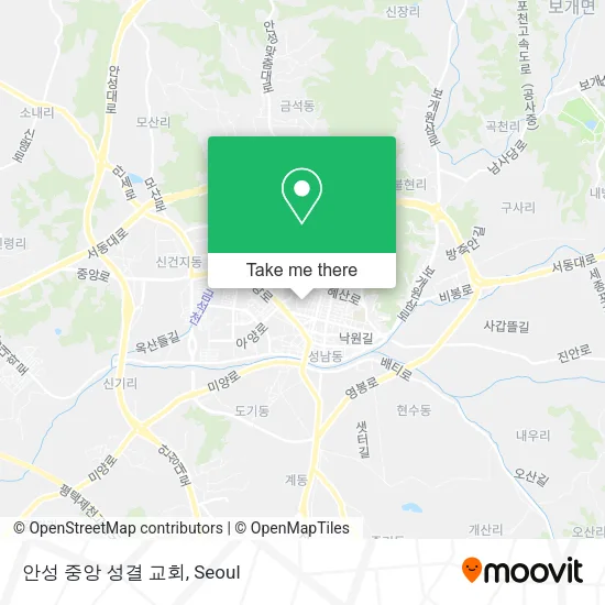 안성 중앙 성결 교회 map