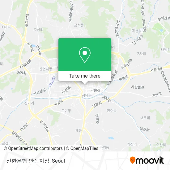 신한은행 안성지점 map