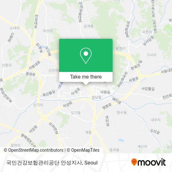 국민건강보험관리공단 안성지사 map