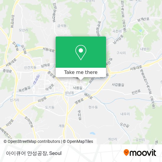 아이큐어 안성공장 map
