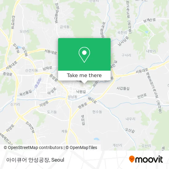 아이큐어 안성공장 map