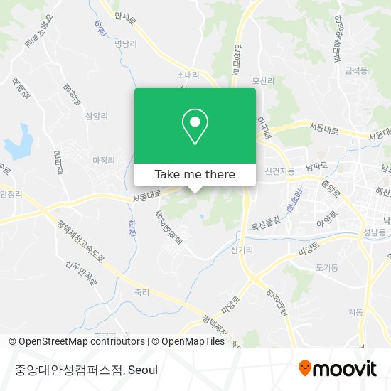중앙대안성캠퍼스점 map
