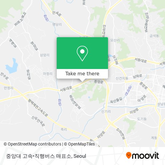 중앙대 고속•직행버스 매표소 map