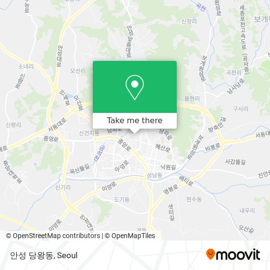 안성 당왕동 map