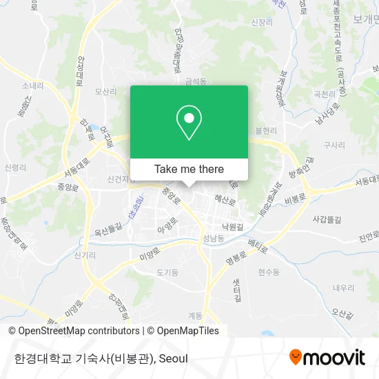 한경대학교 기숙사(비봉관) map