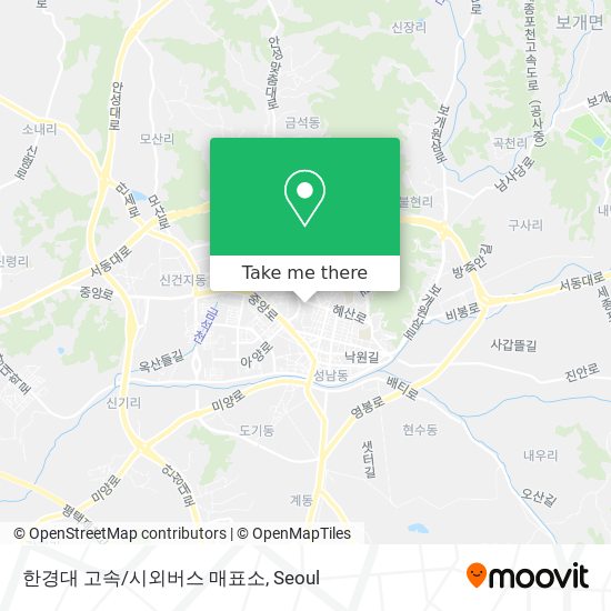 한경대 고속/시외버스 매표소 map