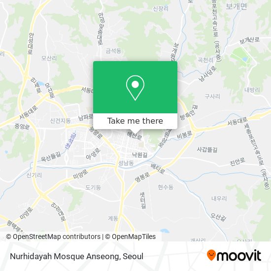 Nurhidayah Mosque Anseong map