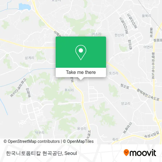 한국니토옵티칼 현곡공단 map