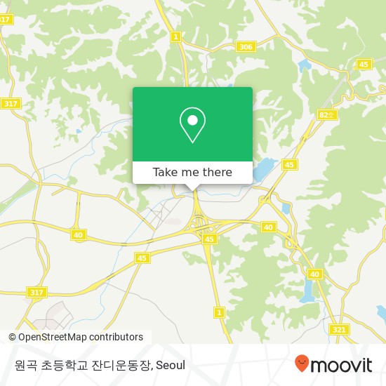 원곡 초등학교 잔디운동장 map