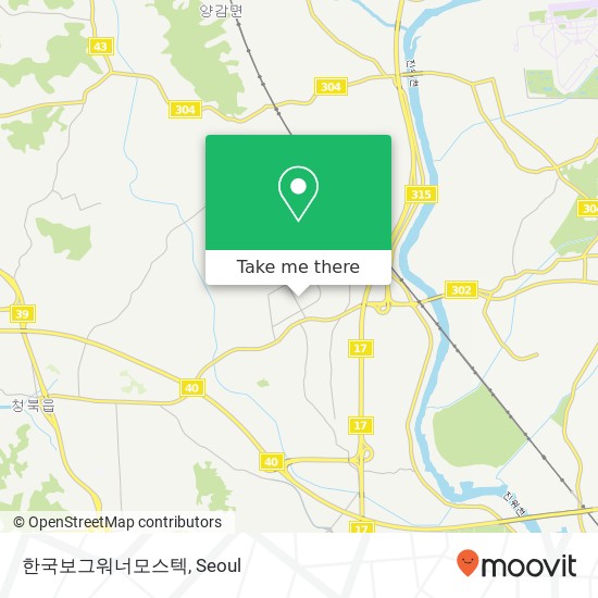 한국보그워너모스텍 map