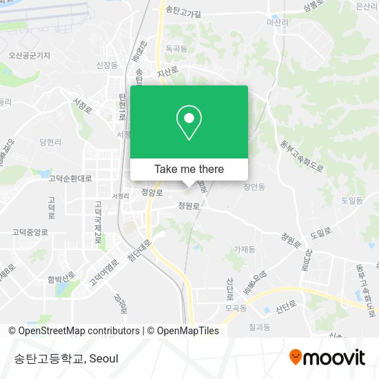 송탄고등학교 map