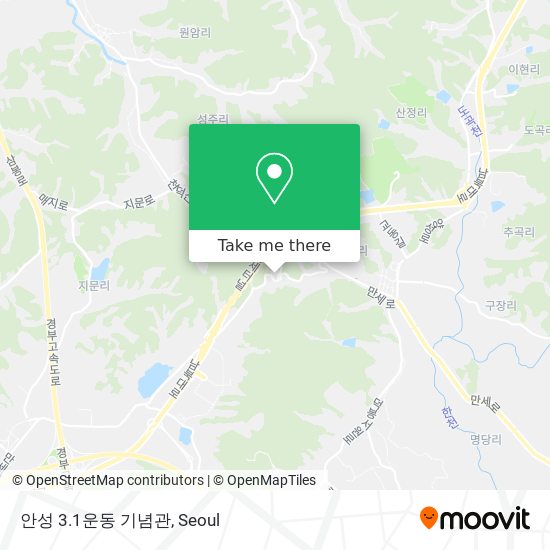 안성 3.1운동 기념관 map