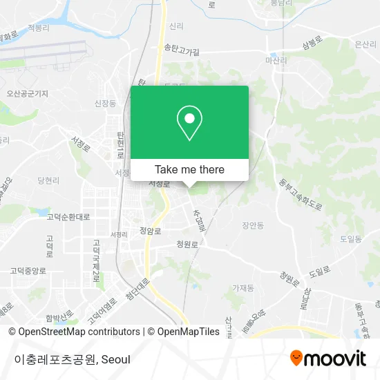 이충레포츠공원 map