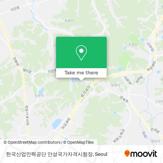 한국산업인력공단 안성국가자격시험장 map
