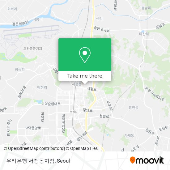 우리은행 서정동지점 map