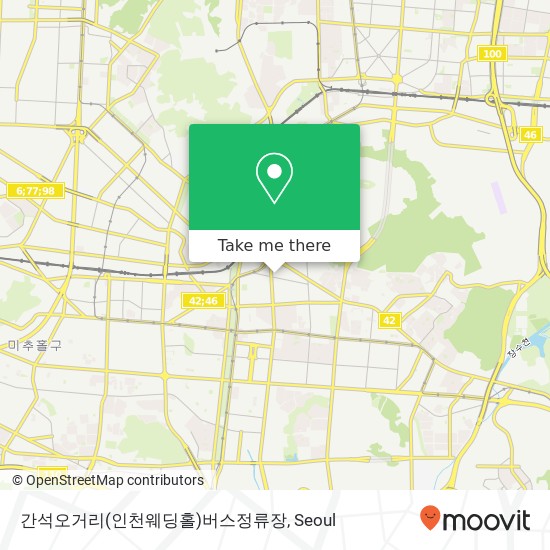 간석오거리(인천웨딩홀)버스정류장 map