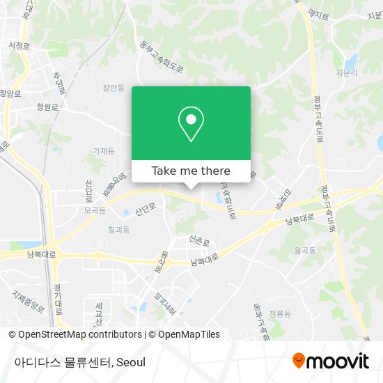 아디다스 물류센터 map