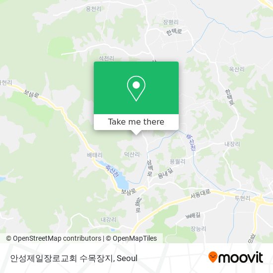 안성제일장로교회 수목장지 map