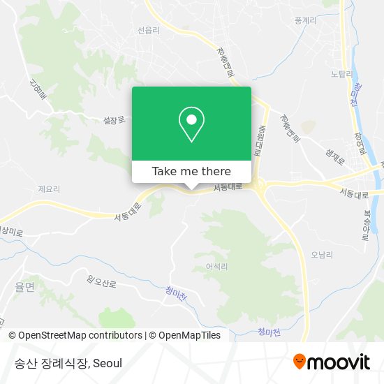 송산 장례식장 map