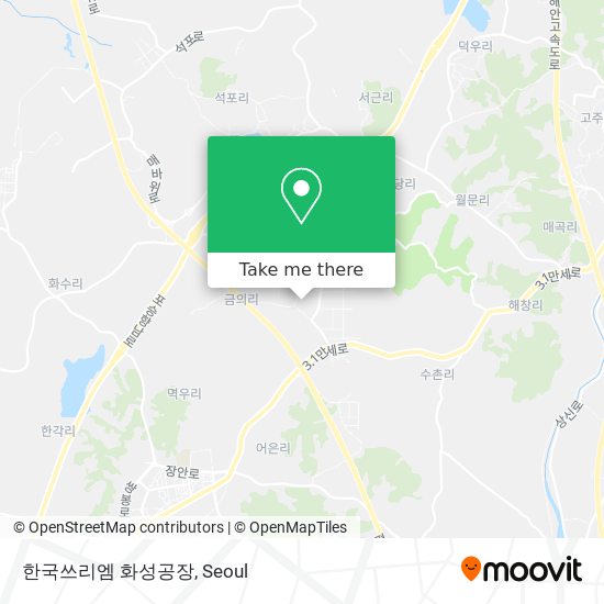 한국쓰리엠 화성공장 map