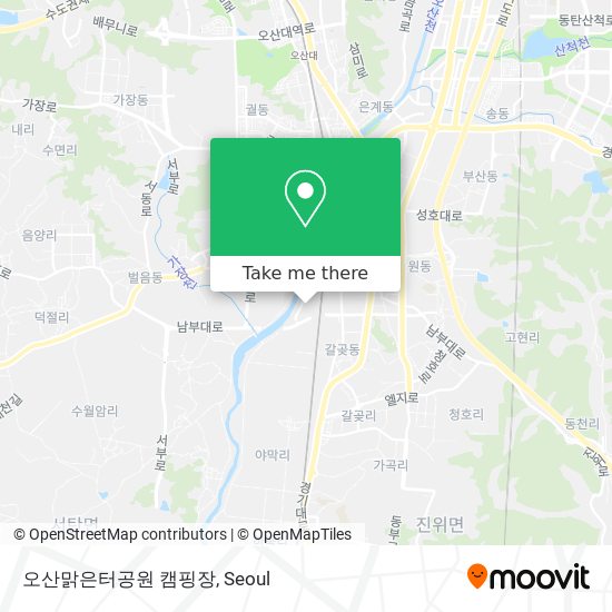 오산맑은터공원 캠핑장 map