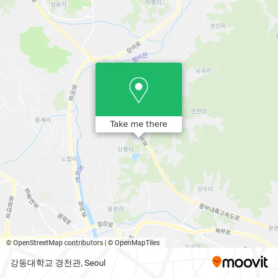 강동대학교 경천관 map