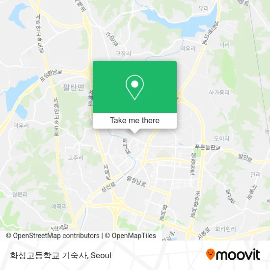 화성고등학교 기숙사 map