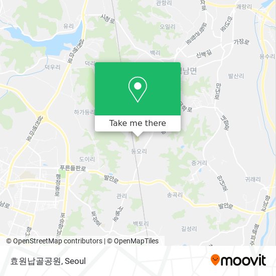 효원납골공원 map