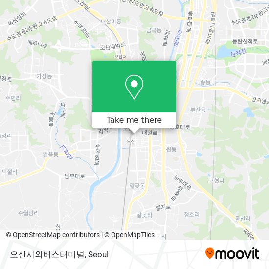 오산시외버스터미널 map