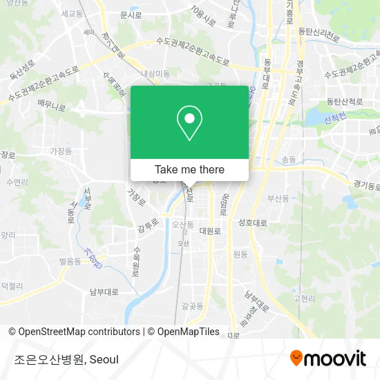 조은오산병원 map