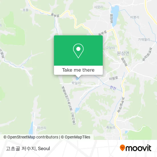 고초골 저수지 map