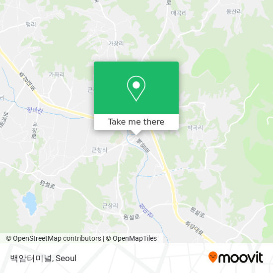 백암터미널 map